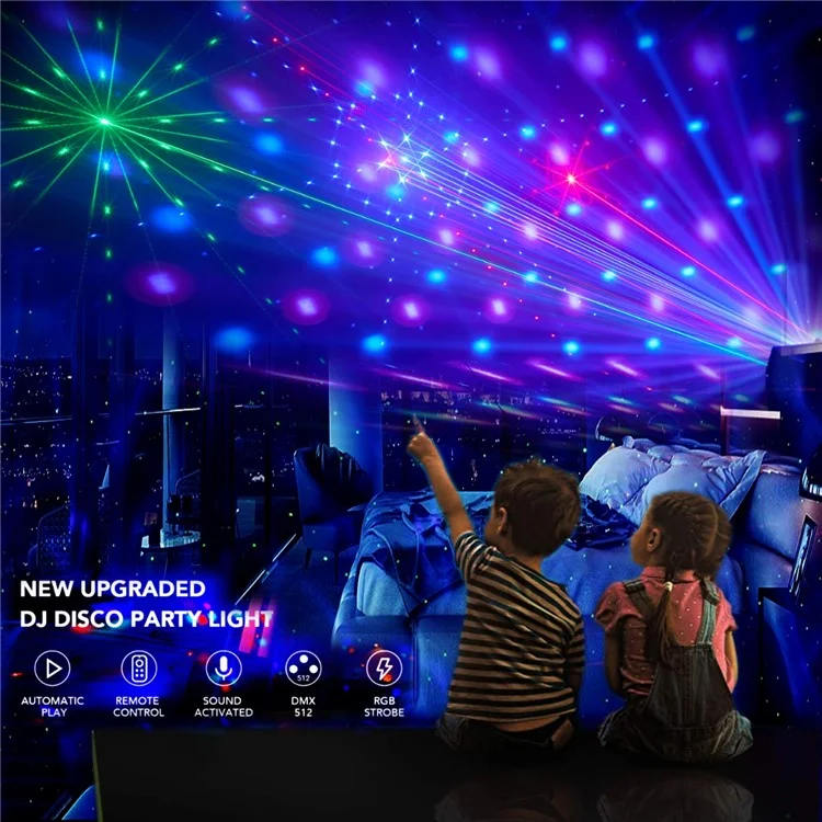 5 In 1 Stage Laser Light 120 Patterns for KTV Bar Party Atmosphere Lamp UV Projection Disco Ball