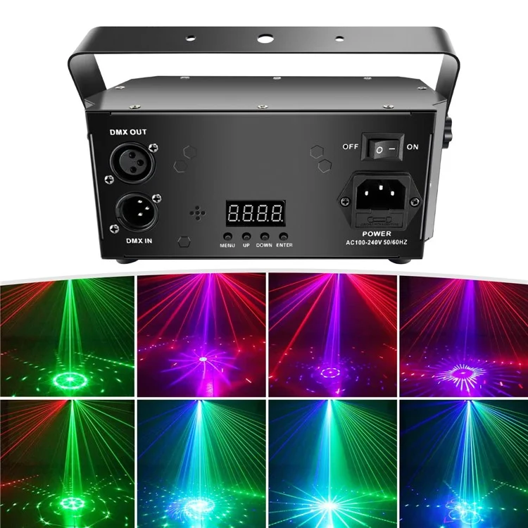 21 Eye DJ Disco Laser Light 64 Patterns Projector KTV Bar Party RGB + UV Atmosphere Lamp