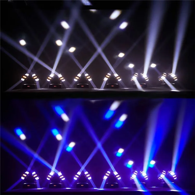 Dual Arm Moving Head 7 Colors Beam Infinite Rotation Strobe Light for KTV Party Bar Disco Projection Lamp