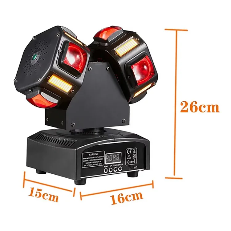 Dual Arm Moving Head 7 Colors Beam Infinite Rotation Strobe Light for KTV Party Bar Disco Projection Lamp