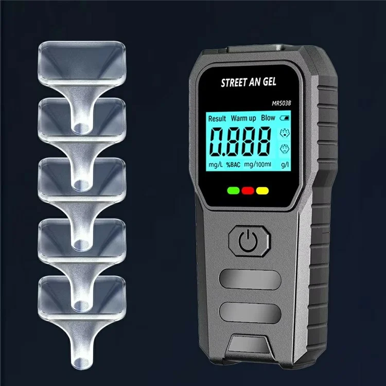 MR503 Etilometro Portatile Precisione Elevata Tester Digitale dell'Alcol con Promemoria Vocale