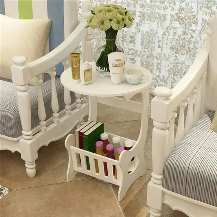 22 x 20 x 44cm Mini Round Side Table Nightstand End Table for Living Room Bedroom Space Saving