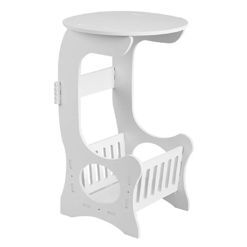 33 x 30 x 60cm Mini Round Side Table Nightstand End Table for Living Room Bedroom Space Saving