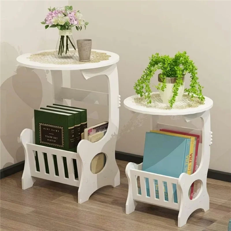 33 x 30 x 60cm Mini Round Side Table Nightstand End Table for Living Room Bedroom Space Saving