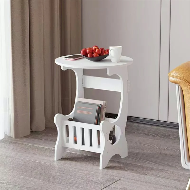 33 x 30 x 60cm Mini Round Side Table Nightstand End Table for Living Room Bedroom Space Saving