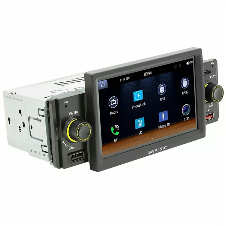 SW-151C 5 Inch Touch Screen MP5 Car Radio Wired CarPlay Android Auto Bluetooth-Compatible Multimedia Player