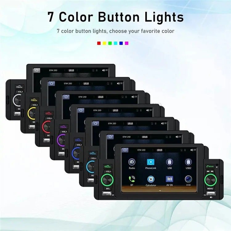SW-151C Wired CarPlay 5 Inch Touch Screen MP5 Car Radio Bluetooth-Compatible Multimedia Player