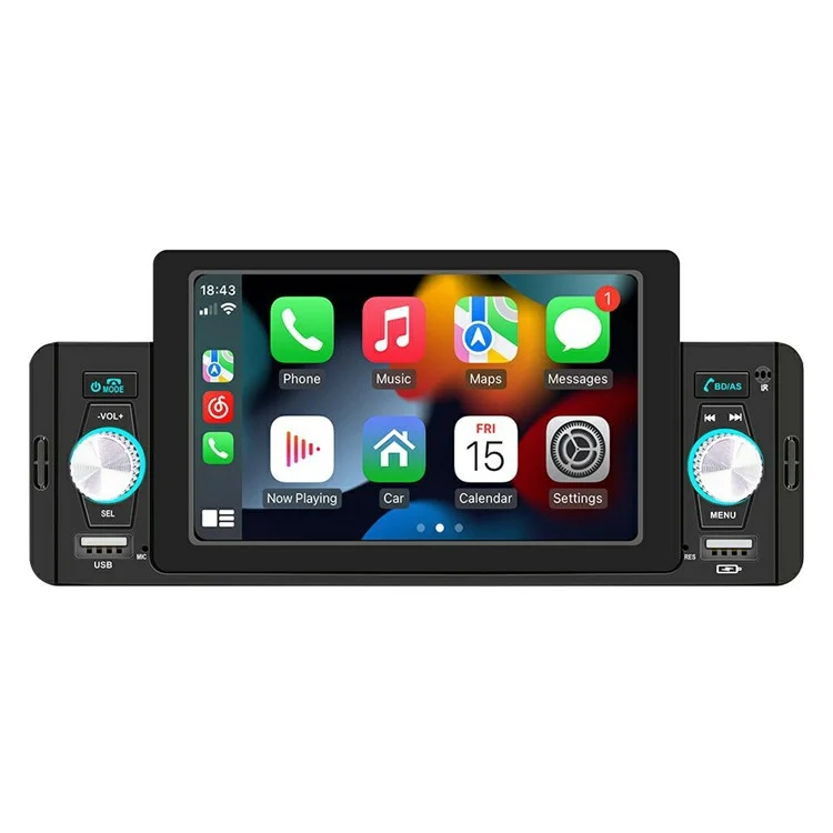 SW-151C Wired CarPlay 5 Inch Touch Screen MP5 Car Radio Bluetooth-Compatible Multimedia Player