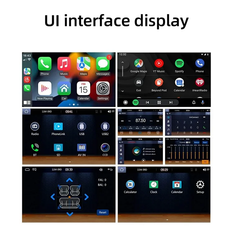 F170W Wireless CarPlay Android Auto 6.2 Inch Touchscreen MP5 Car Radio Bluetooth-Compatible Multimedia Player