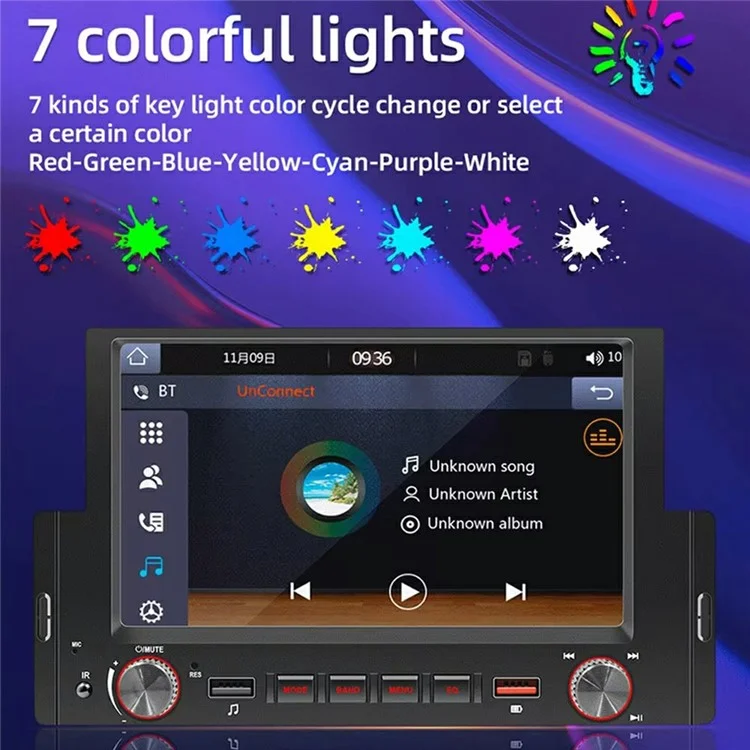 F170W Wireless CarPlay Android Auto 6.2 Inch Touchscreen MP5 Car Radio Bluetooth-Compatible Multimedia Player