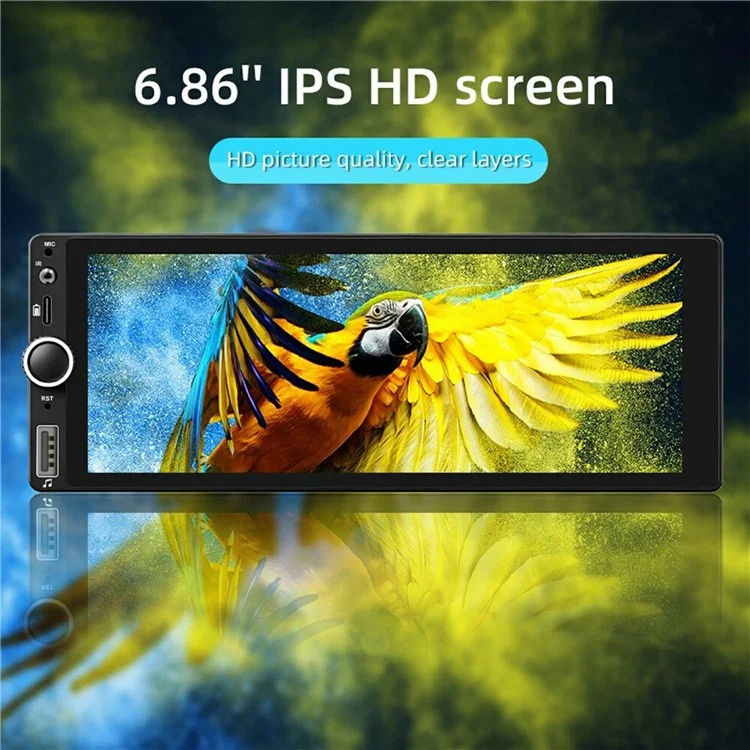F6021W 6.86 Inch Wireless CarPlay Android Auto MP5 Player Car HD Backup Camera Navigation System