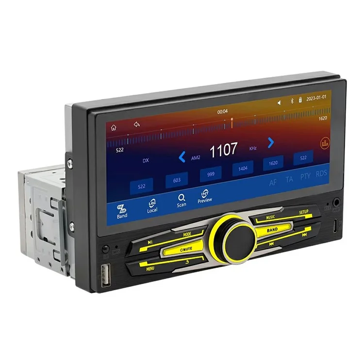 F6051C 6.86 Inch Wireless CarPlay Android Auto Car MP5 Multimedia Player Display