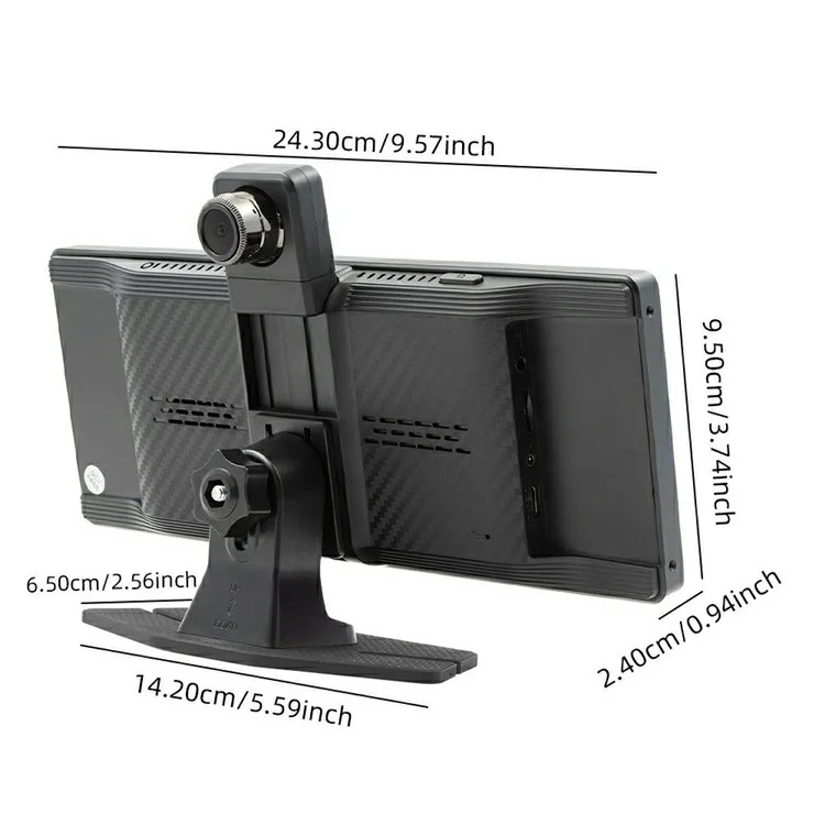 V5311 10.26 Inch AHD Portable Wireless CarPlay Dash Cam Front / Rear Dual Recording Car Navigation System