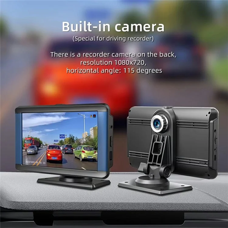 7 Inch Portable Car MP5 Player Wireless CarPlay Android Auto Bluetooth-Compatible FM Transmitter Dash Cam