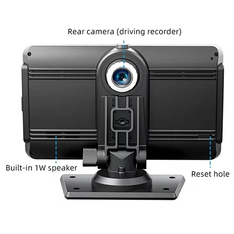 7 Inch Portable Car MP5 Player Wireless CarPlay Android Auto Bluetooth-Compatible FM Transmitter Dash Cam
