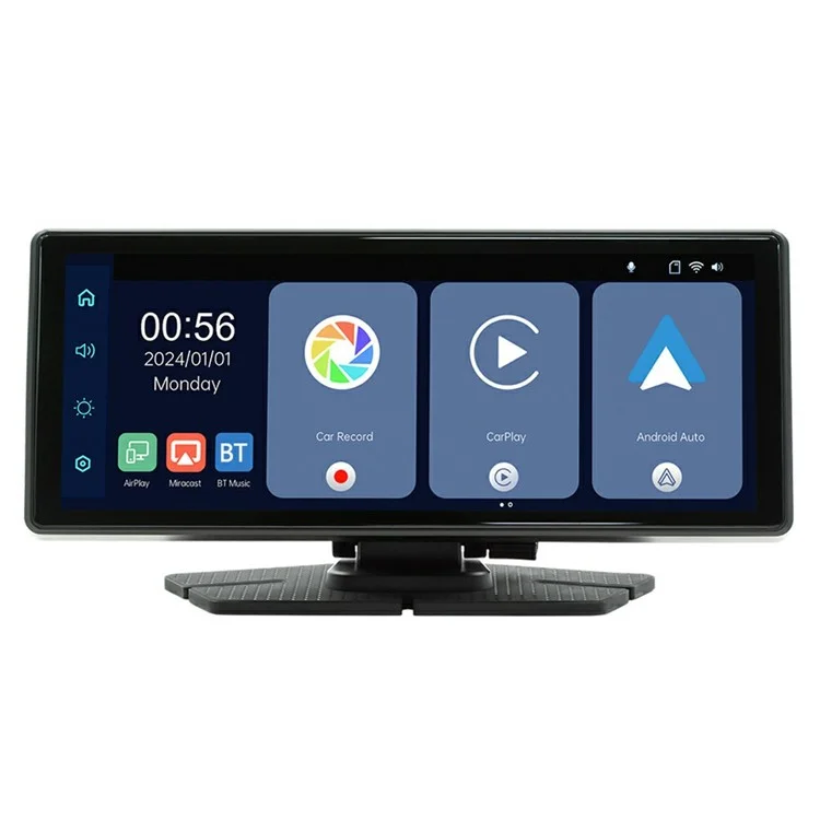 V5312 8.1 Inch Portable Wireless CarPlay AHD Dash Cam Car Navigation Front Recording Driving Recorder
