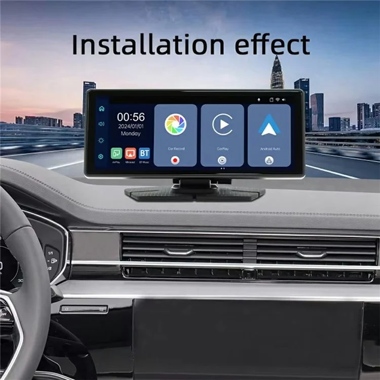 V5312 8.1 Inch Portable Wireless CarPlay AHD Dash Cam Car Navigation Front Recording Driving Recorder