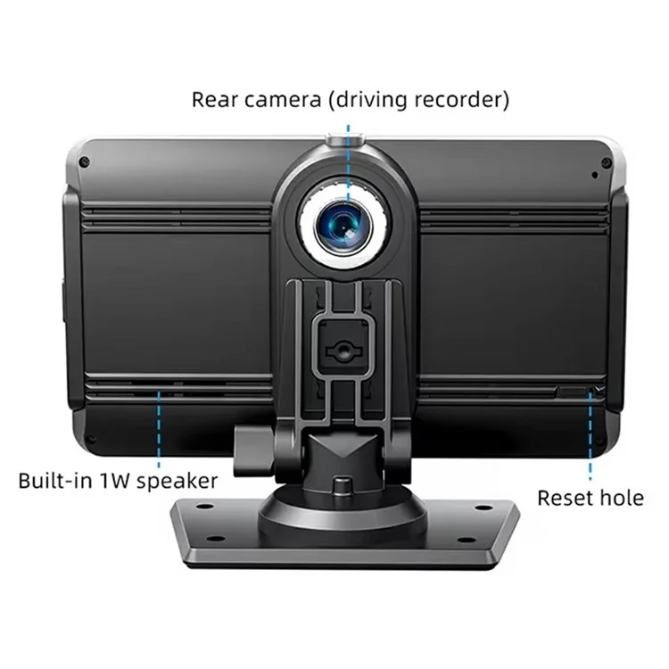 10.26 Inch Wireless CarPlay Portable Car MP5 Player Built In Dash Cam Android Auto Bluetooth-Compatible FM Transmitter