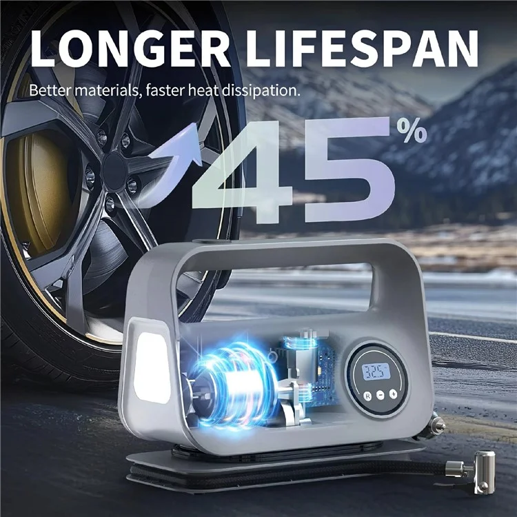 22 Cylinder Digital Display Car Air Pump Portable Compressor Multifunction Tire Inflator