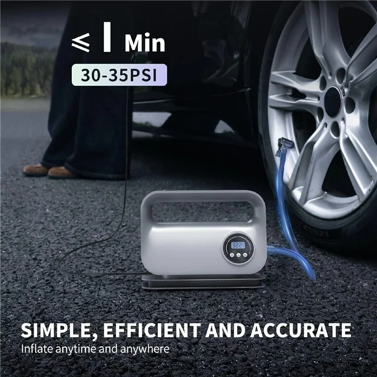 22 Cylinder Digital Display Car Air Pump Portable Compressor Multifunction Tire Inflator