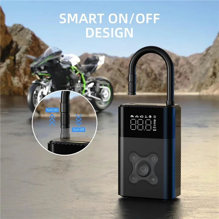 CQB-B5-01 Bomba de aire inalámbrica para automóvil con pantalla digital portátil 19 Inflador de neumáticos eléctrico inteligente