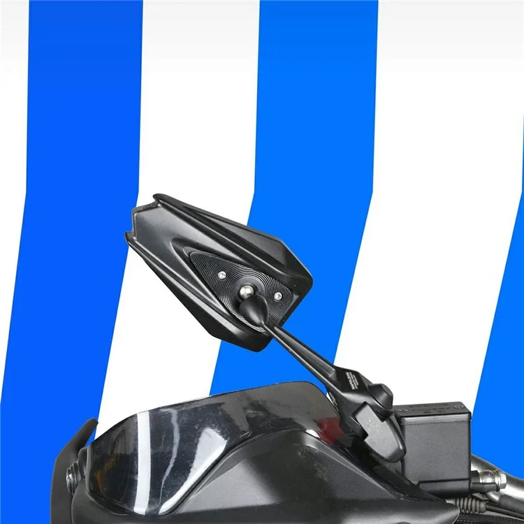 1 Pair Universal Motorcycle Handlebar Rearview Mirrors Convex Wide Angle Anti Glare Side Mirrors