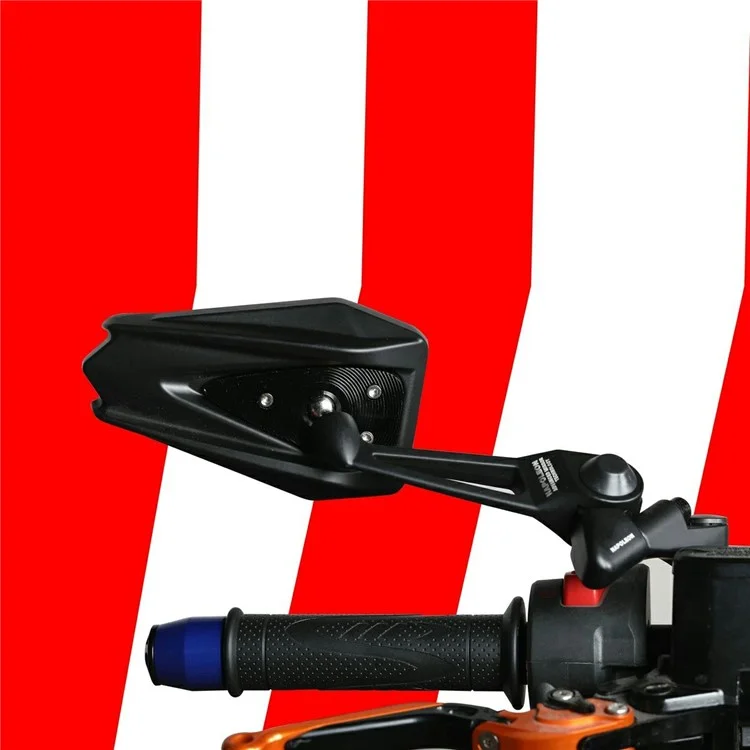 1 Pair Universal Motorcycle Handlebar Rearview Mirrors Convex Wide Angle Anti Glare Side Mirrors