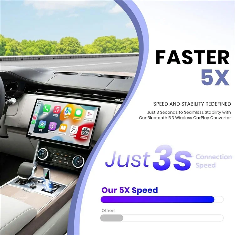 Wireless CarPlay Adapter Android Auto USB Dongle Plug and Play 2 In 1 5G WiFi Smart AI Box