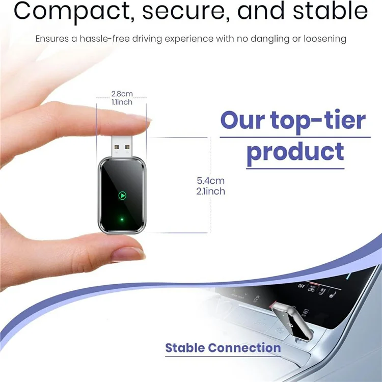 Wireless CarPlay Adapter Android Auto USB Dongle Plug and Play 2 In 1 5G WiFi Smart AI Box