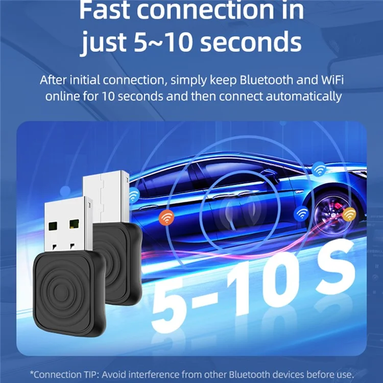 CARLINKIT Mini Ultra Drahtloser CarPlay Android Auto Adapter für kabelgebundene CarPlay Android Auto Fahrzeug-Aufrüstung