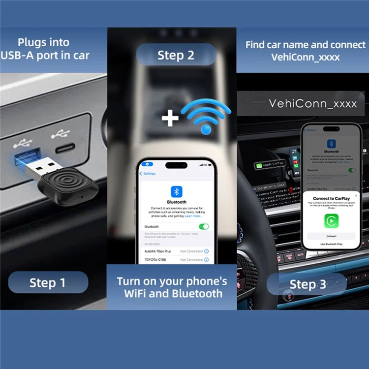 CARLINKIT Mini Ultra Drahtloser CarPlay Android Auto Adapter für kabelgebundene CarPlay Android Auto Fahrzeug-Aufrüstung
