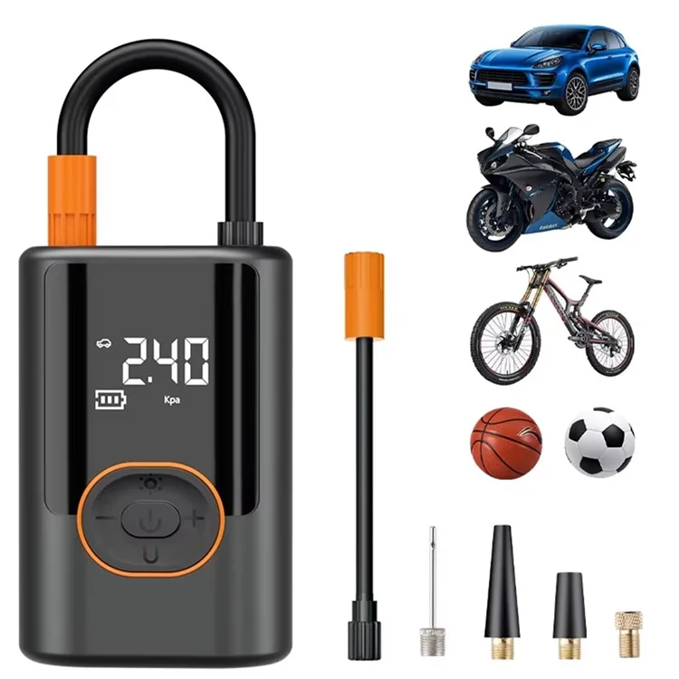 Inflador de Pneus Sem Fio com 19 Cilindros, Compressor de Ar Portátil de Alta Pressão com Função de Power Bank