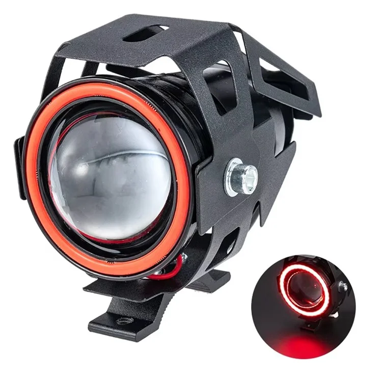 Waterproof Motorcycle Headlight with Bluetooth-Compatible Speaker High Low Beam Fog Light - Orange