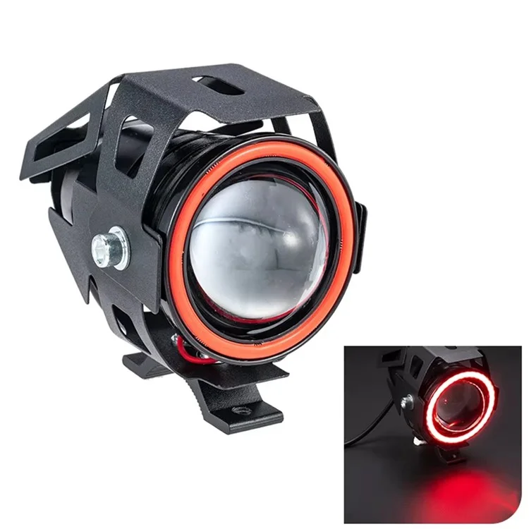 Waterproof Motorcycle Headlight with Bluetooth-Compatible Speaker High Low Beam Fog Light - Orange