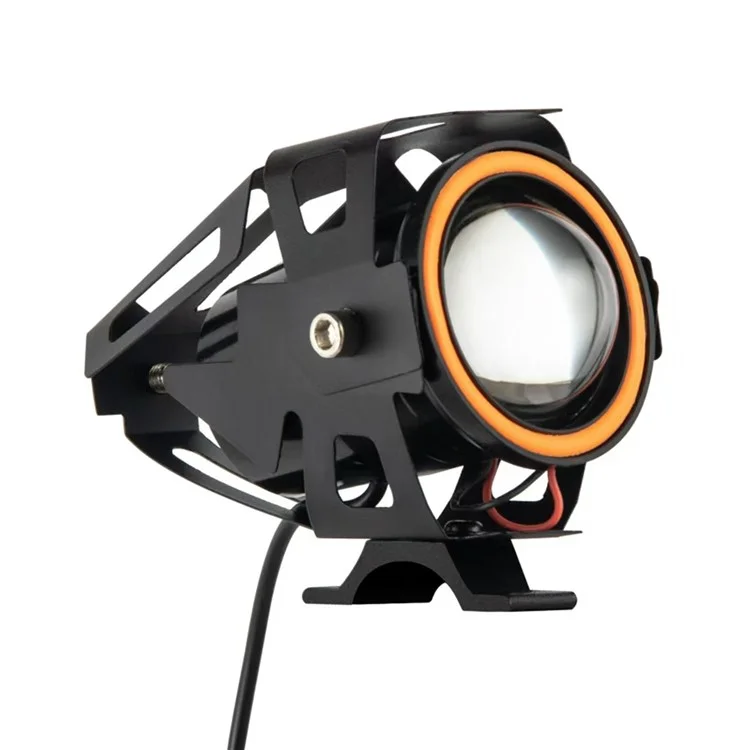 Waterproof Motorcycle Headlight with Bluetooth-Compatible Speaker High Low Beam Fog Light - Orange
