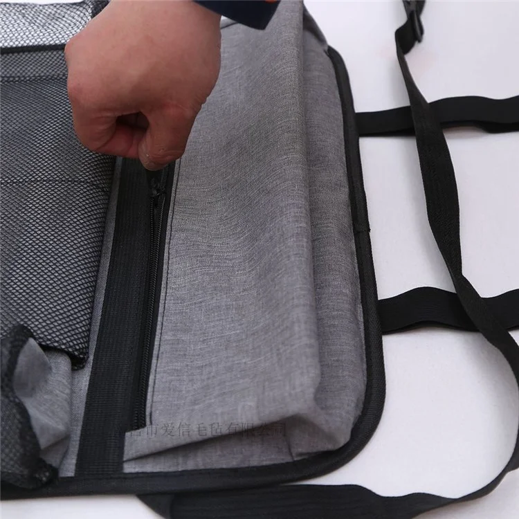 Autositz-Rücksitz-Organizer mit transparenter Tasche aus Oxford-Stoff, Aufbewahrungstasche mit mehreren Fächern zum Aufhängen - Grau