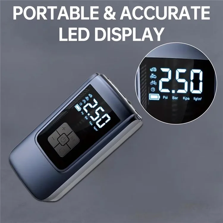 ST-9624C Drahtloser Luftpumpen-Kompressor DC / USB Digital Display Autoreifen Luftkompressor Tragbarer Intelligenter Druckmesser