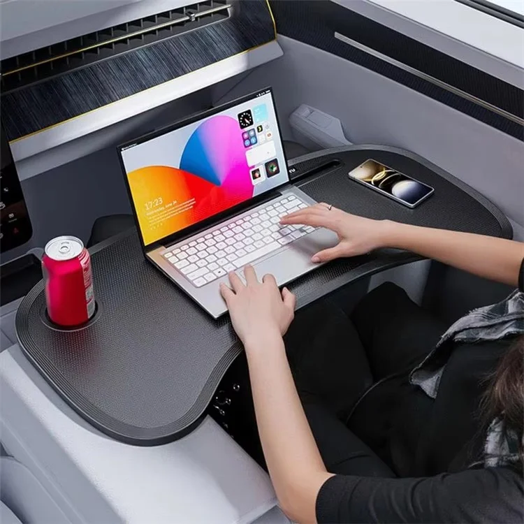 Pour Tesla Model 3 / Y Siège avant Bi-Fold Table pliante de voiture Volant Plateau de table portable Plateau repas