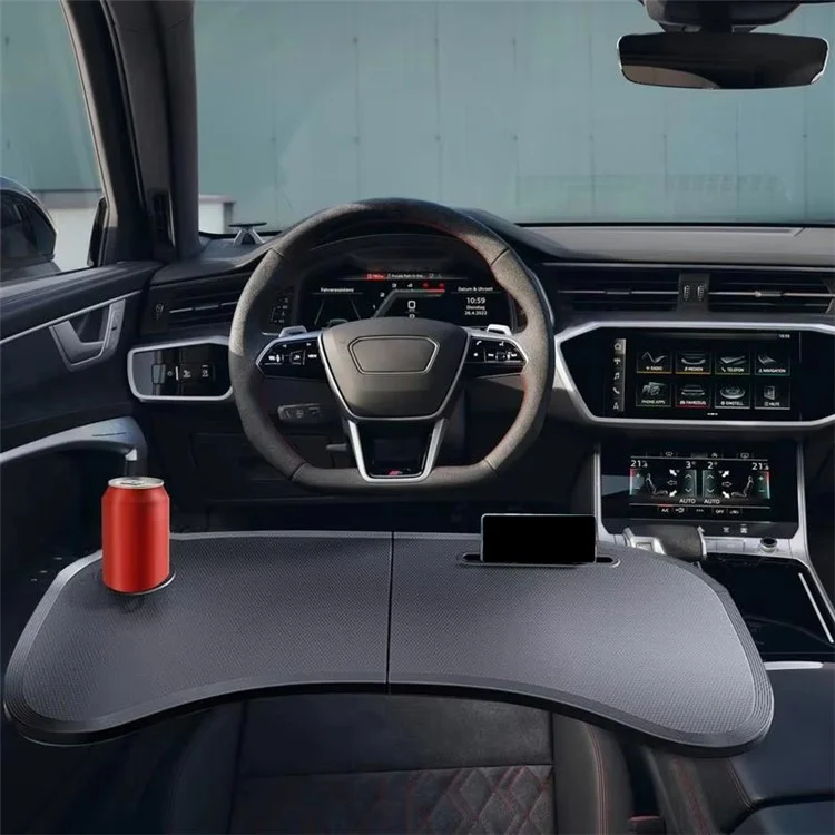 Pour Tesla Model 3 / Y Siège avant Bi-Fold Table pliante de voiture Volant Plateau de table portable Plateau repas