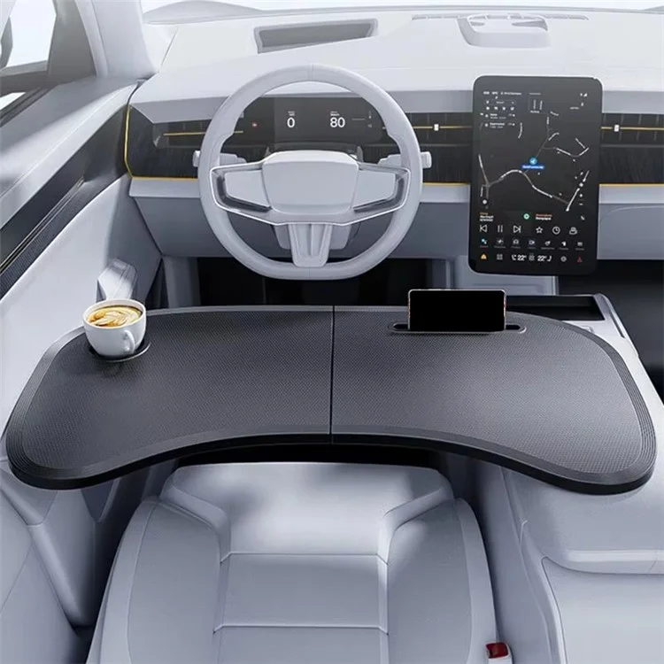 Pour Tesla Model 3 / Y Siège avant Bi-Fold Table pliante de voiture Volant Plateau de table portable Plateau repas