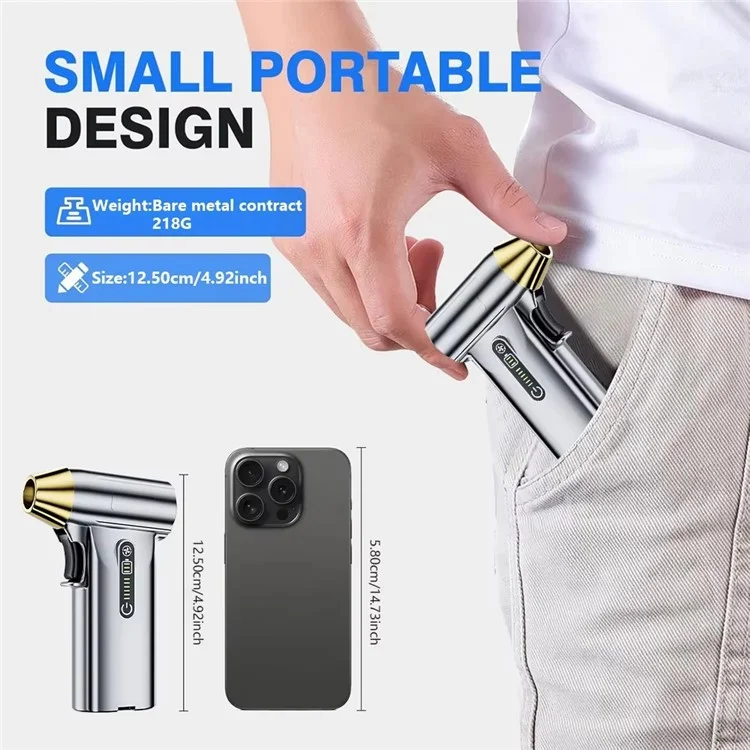 ST-8109 Portable Handheld Wireless Blower for Car  /  Home 3 Gears Adjustable High Power Dust Cleaner - Black