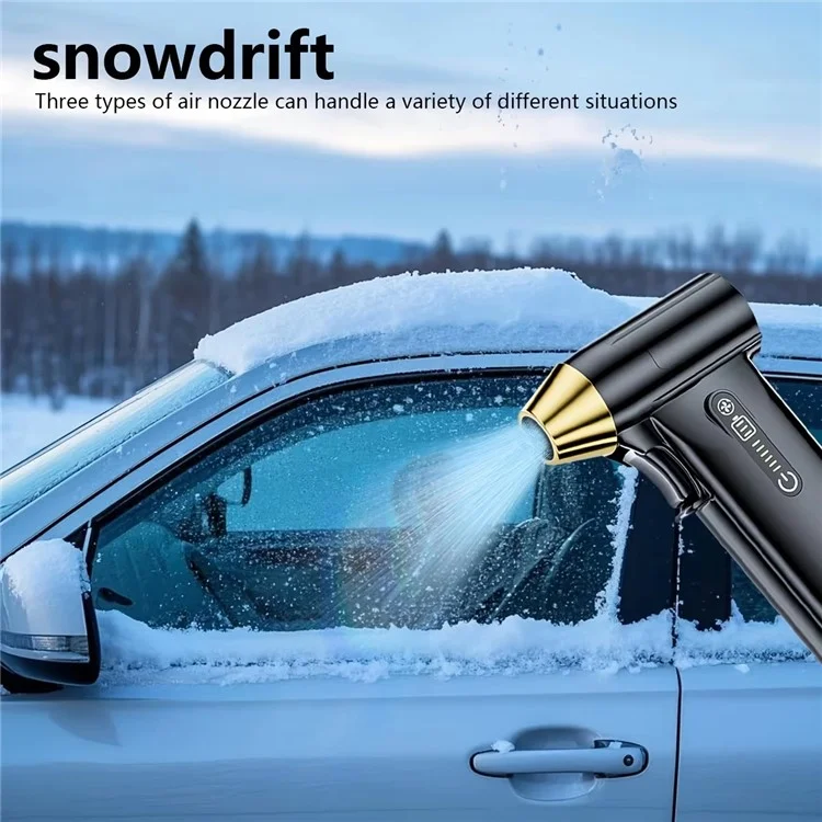 ST-8109 Portable Handheld Wireless Blower for Car  /  Home 3 Gears Adjustable High Power Dust Cleaner - Black