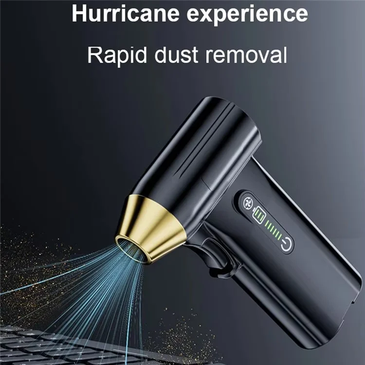 ST-8109 Portable Handheld Wireless Blower for Car  /  Home 3 Gears Adjustable High Power Dust Cleaner - Black