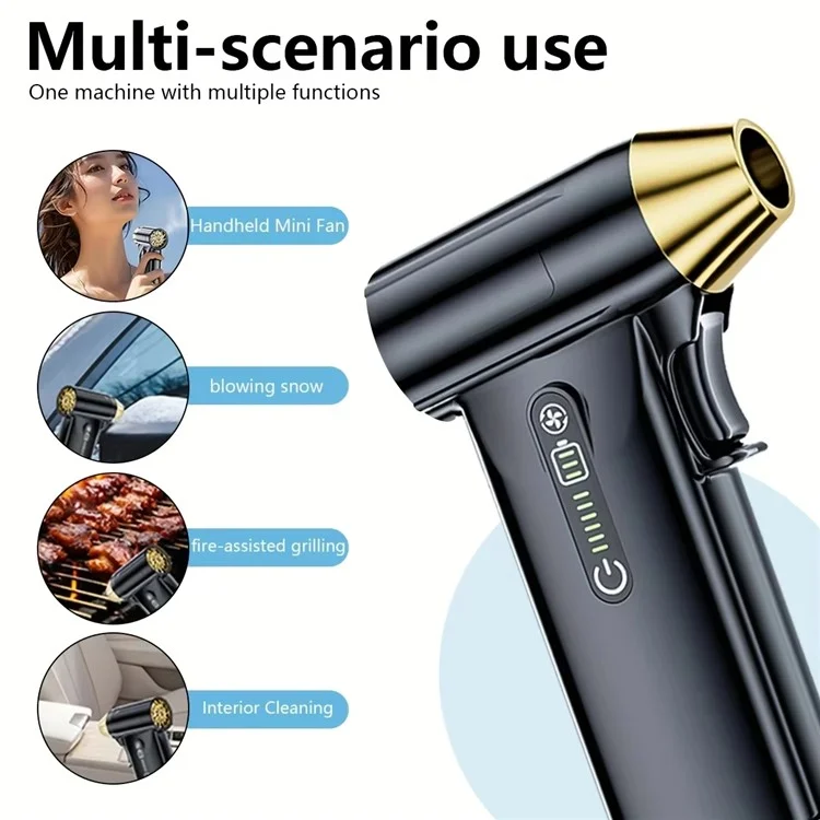 ST-8109 Portable Handheld Wireless Blower for Car  /  Home 3 Gears Adjustable High Power Dust Cleaner - Black