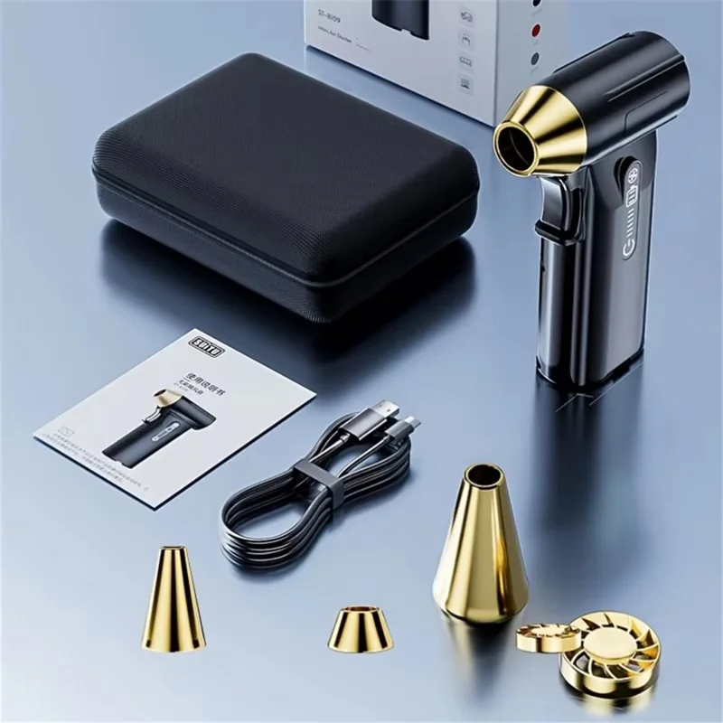 ST-8109 Portable Handheld Wireless Blower 3 Gears Adjustable High Power Car Home Dust Cleaner - Silver