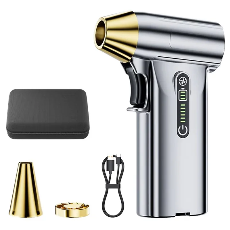 ST-8109 Portable Handheld Wireless Blower 3 Gears Adjustable High Power Car Home Dust Cleaner - Silver