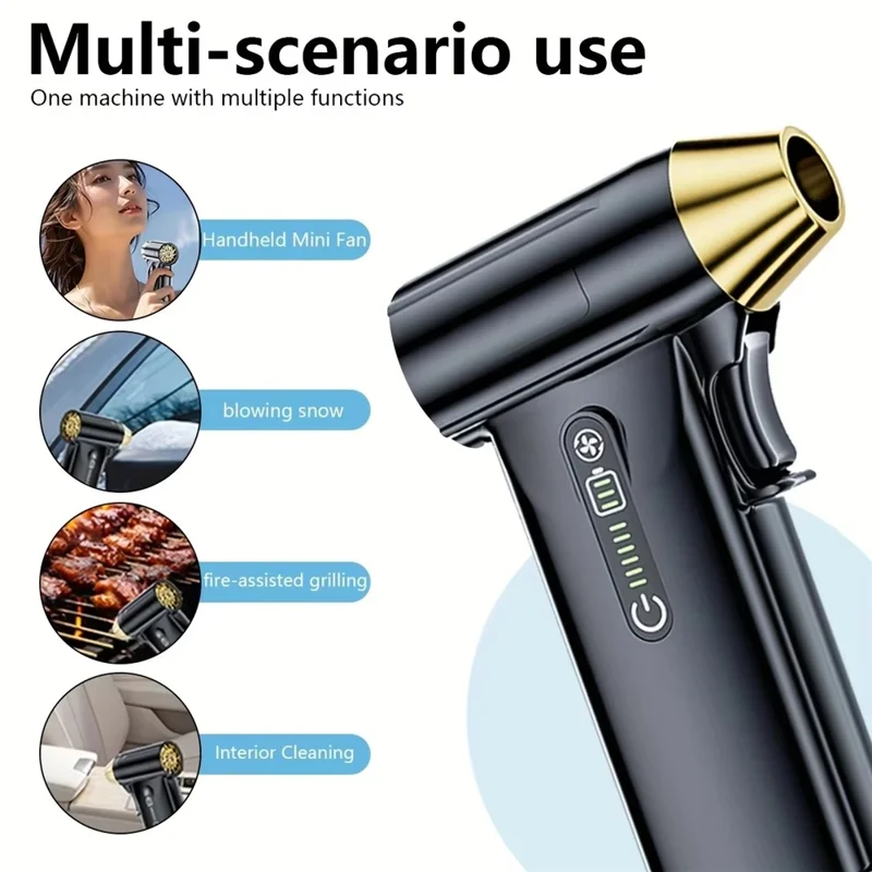 ST-8109 Portable Handheld Wireless Blower 3 Gears Adjustable High Power Car Home Dust Cleaner - Silver