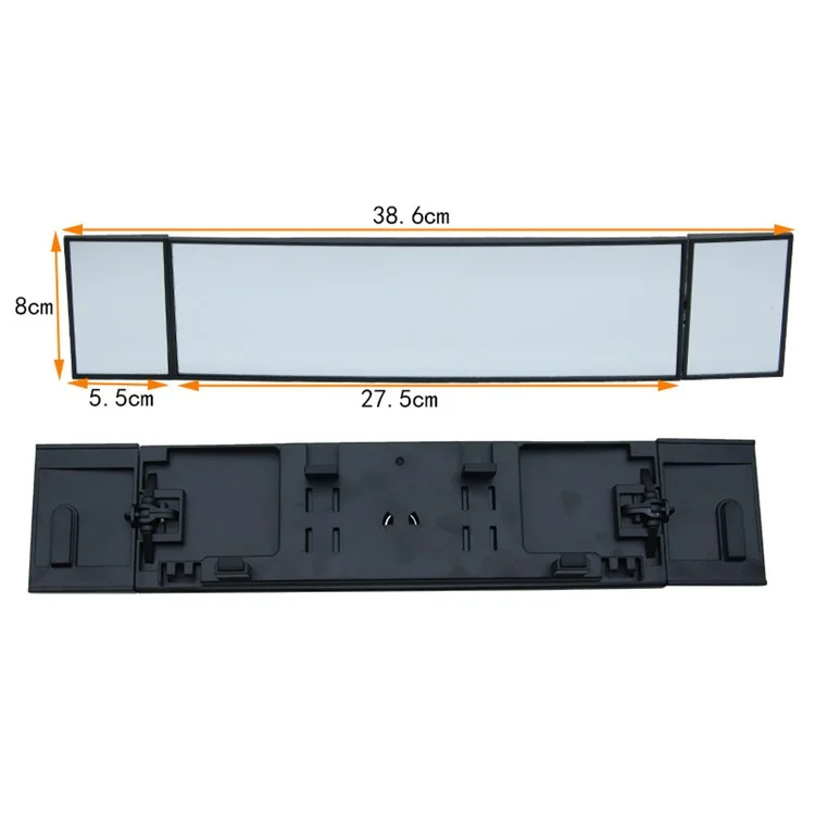 SD-2411 Hochauflösendes Glas Universal Dreifach-Rückspiegel mit Weitwinkel und Krümmung
