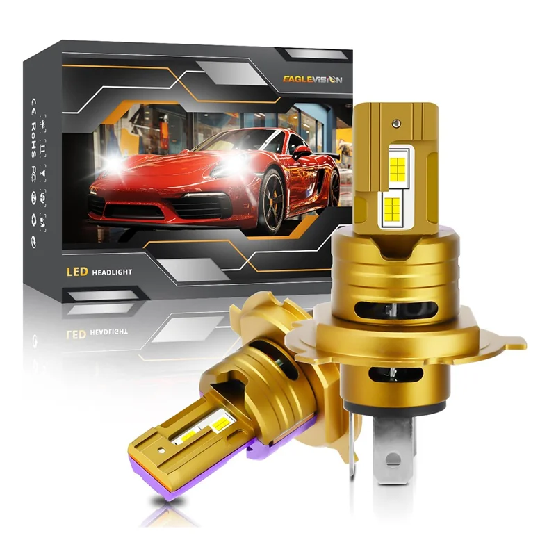 1 пара H4 / 9003 светодиодных автомобильных фар 35 Вт 6500 К IP68 Водонепроницаемые ближний/дальний свет