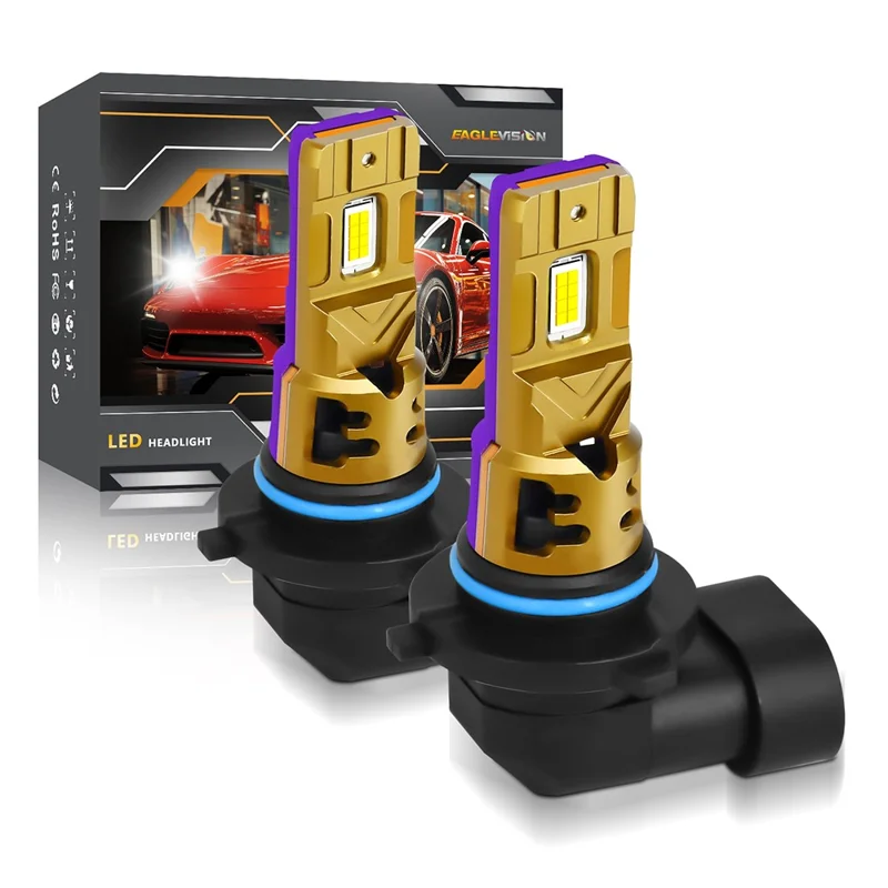 1 Par de Lâmpadas de Farol LED 9005 / HB3 para Carro 35W 6500K IP68 à Prova d'Água para Farol Alto e Baixo